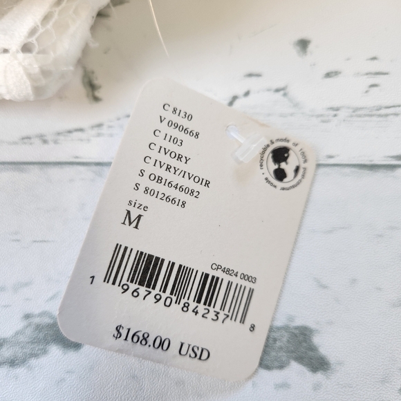 Free People Hailee Lace Mini Dress Ivory Size Medium NWT - Picture 9 of 10